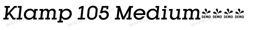 Klamp 105 Medium字体转换
